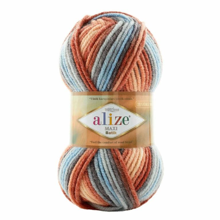 Пряжа для вязания ALIZE «SUPERLANA MAXI BATIK» (№7922) Принт