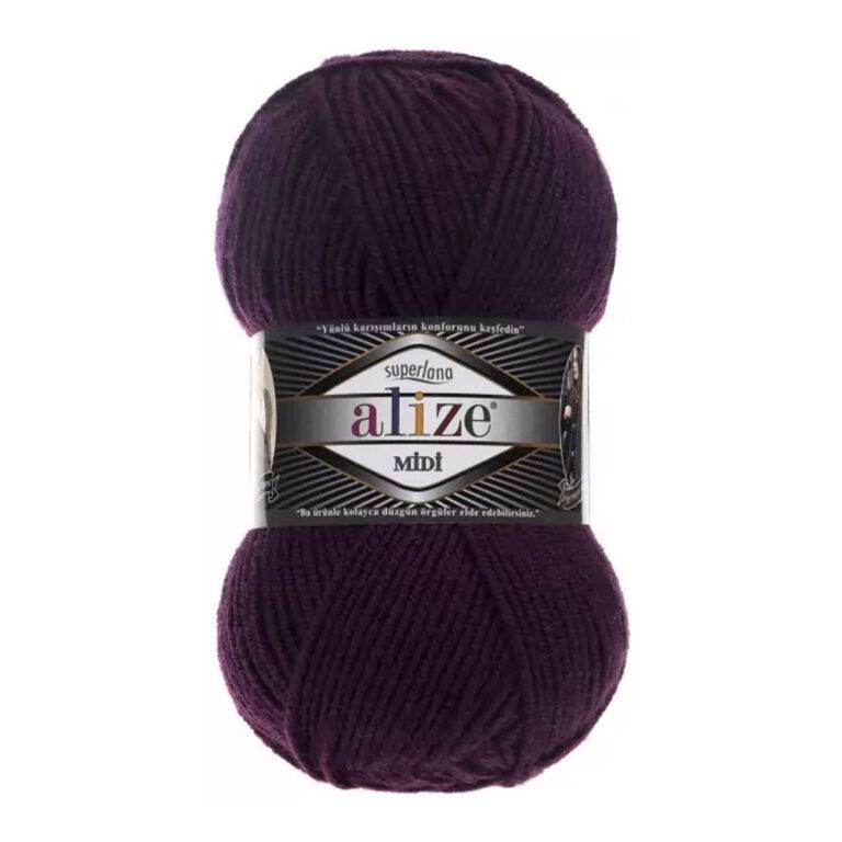 Пряжа для вязания ALIZE «SUPERLANA MIDI» (№111) Сливовый