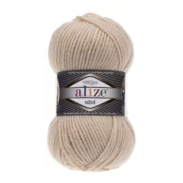 Пряжа для вязания ALIZE «SUPERLANA MIDI» (№310) Медовый