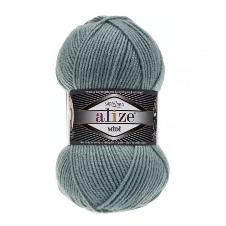 Пряжа для вязания ALIZE «SUPERLANA MIDI» (№463) Мята