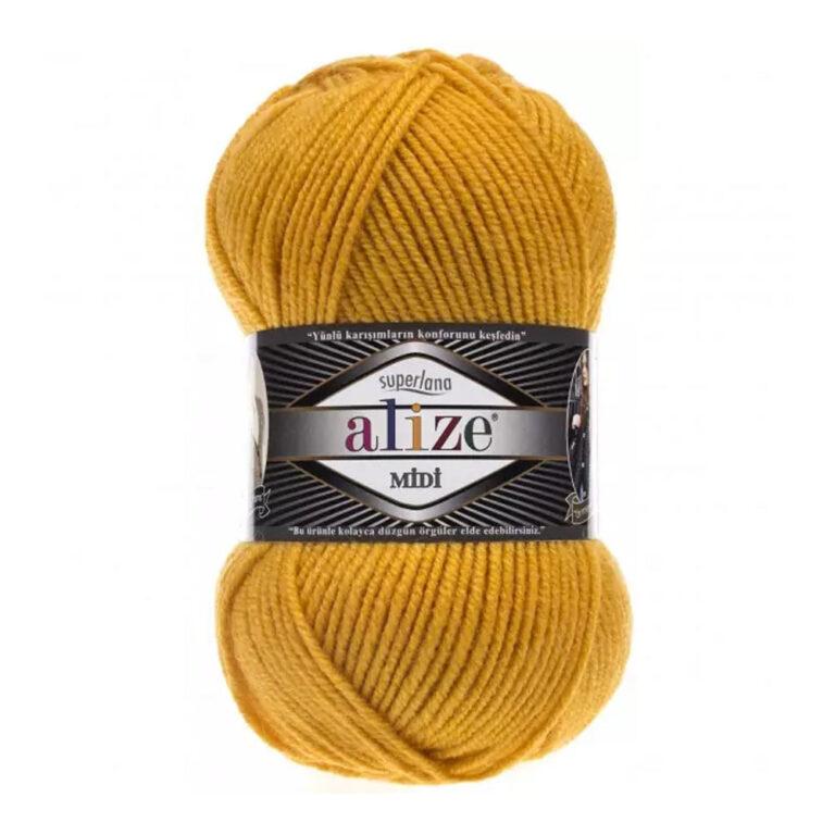 Пряжа для вязания ALIZE «SUPERLANA MIDI» (№488) Цыпленок