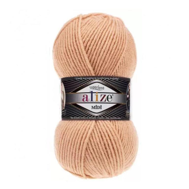 Пряжа для вязания ALIZE «SUPERLANA MIDI» (№502) Карамель
