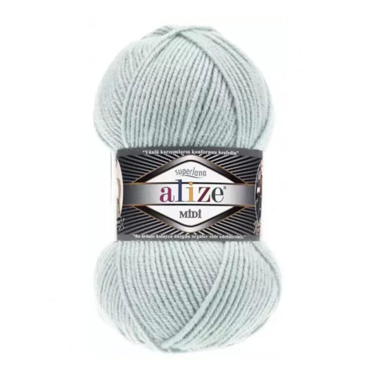Пряжа для вязания ALIZE «SUPERLANA MIDI» (№522) Мята