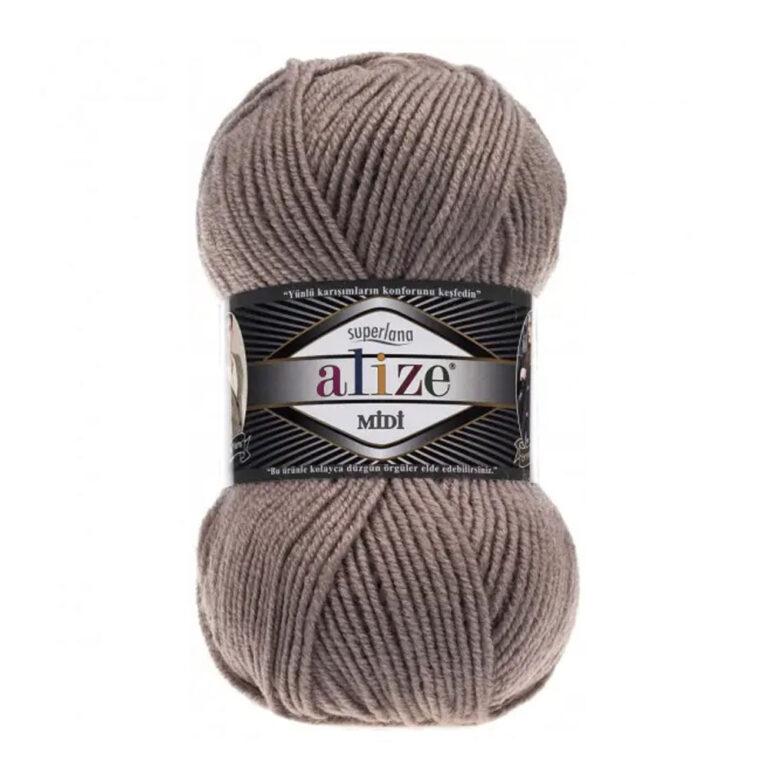 Пряжа для вязания ALIZE «SUPERLANA MIDI» (№541) Норка