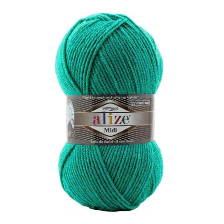 Пряжа для вязания ALIZE «SUPERLANA MIDI» (№642) Изумруд