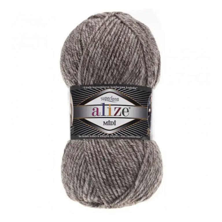 Пряжа для вязания ALIZE «SUPERLANA MIDI» (№803) Молочный коричневый