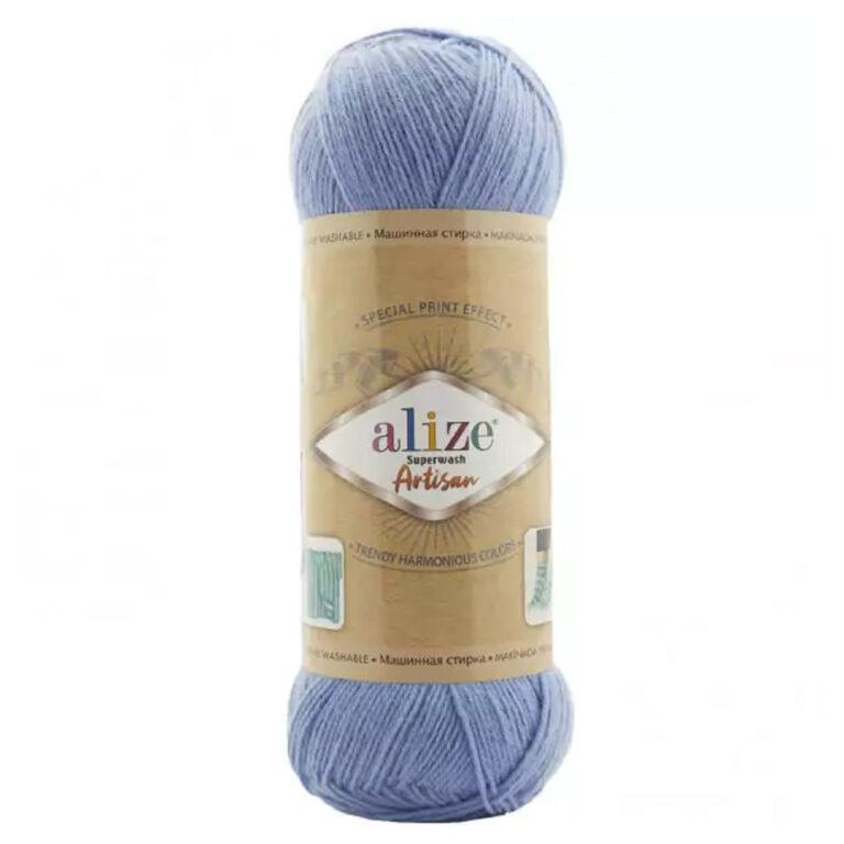 Пряжа для вязания ALIZE «SUPERWASH ARTISAN» (№432) Голубой