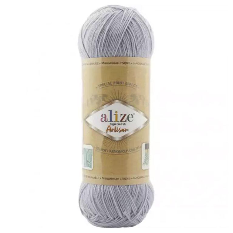 Пряжа для вязания ALIZE «SUPERWASH ARTISAN» (№51) Серо-голубой