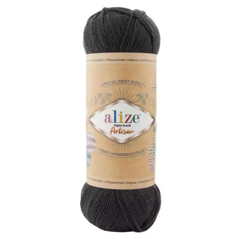 Пряжа для вязания ALIZE «SUPERWASH ARTISAN» (№60) Черный
