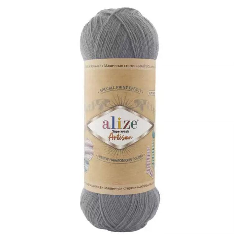 Пряжа для вязания ALIZE «SUPERWASH ARTISAN» (№836) Серый