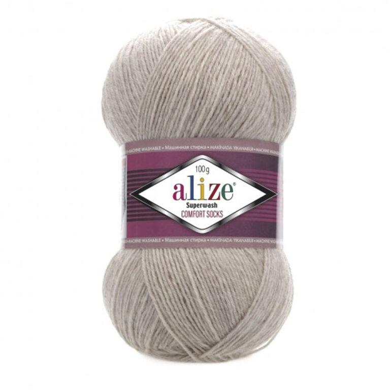 Пряжа для вязания ALIZE SUPERWASH COMFORT SOCKS (№152) Бежевый меланж