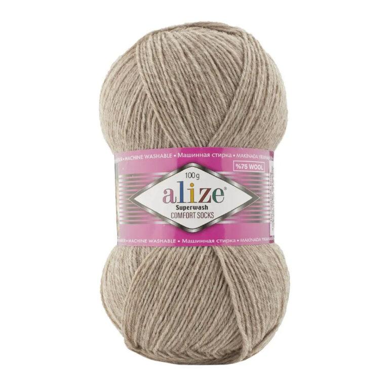 Пряжа для вязания ALIZE SUPERWASH COMFORT SOCKS (№207) Бежевый меланж