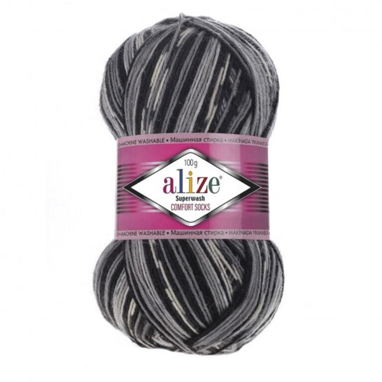 Пряжа для вязания ALIZE SUPERWASH COMFORT SOCKS (№2695) Принт
