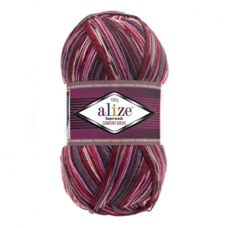 Пряжа для вязания ALIZE SUPERWASH COMFORT SOCKS (№2698) Принт