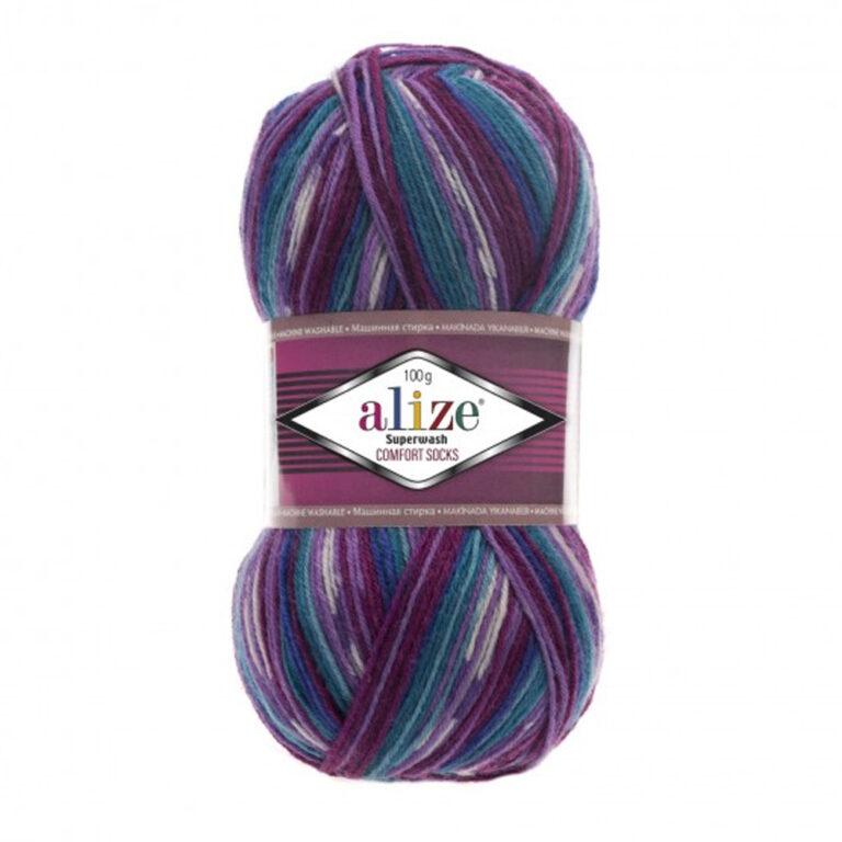 Пряжа для вязания ALIZE SUPERWASH COMFORT SOCKS (№4412) Принт