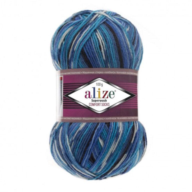 Пряжа для вязания ALIZE SUPERWASH COMFORT SOCKS (№4446) Принт