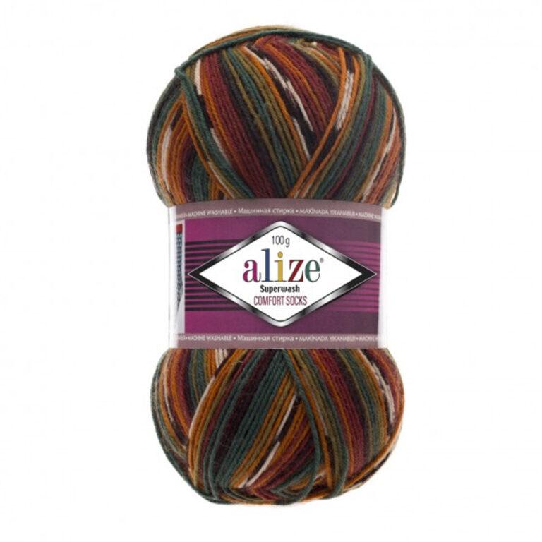 Пряжа для вязания ALIZE SUPERWASH COMFORT SOCKS (№4447) Принт