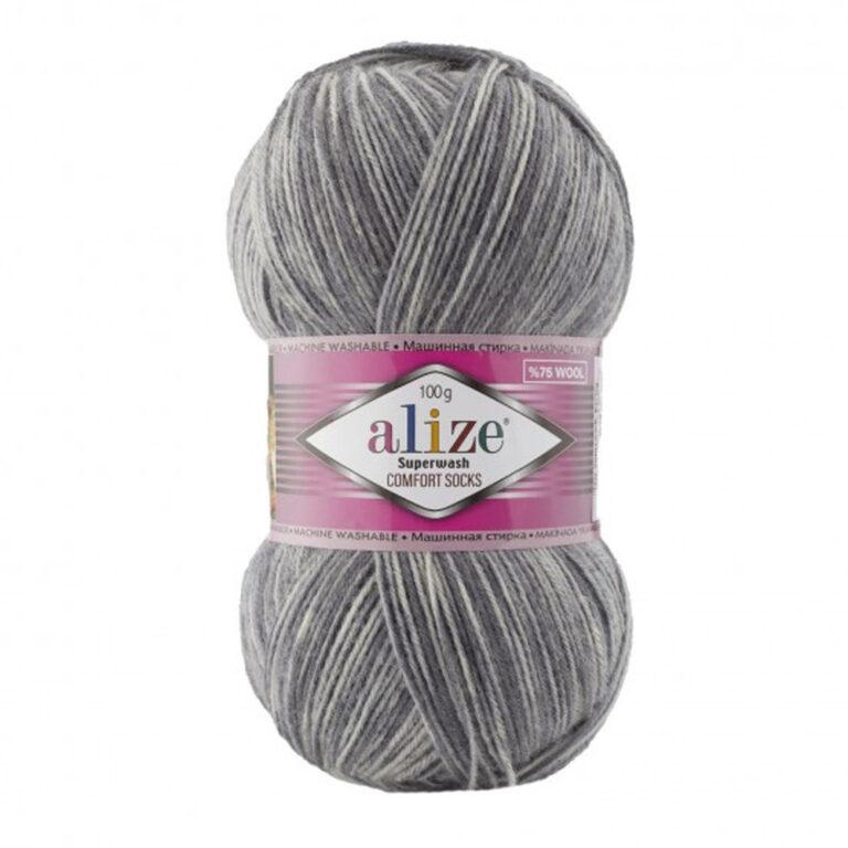 Пряжа для вязания ALIZE SUPERWASH COMFORT SOCKS (№7676) Принт