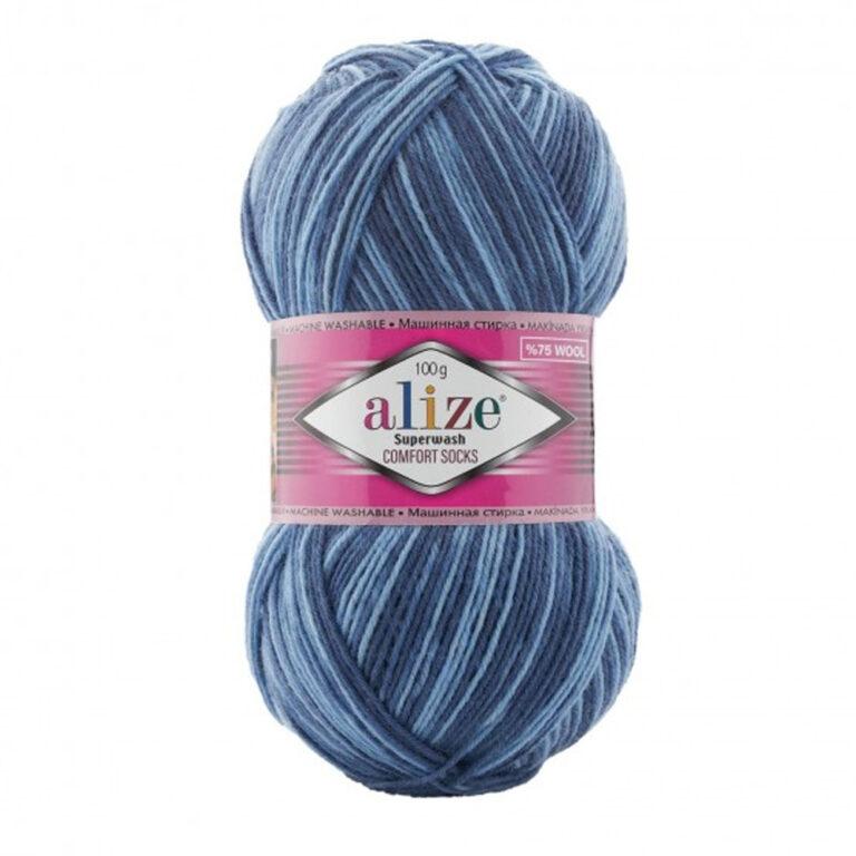 Пряжа для вязания ALIZE SUPERWASH COMFORT SOCKS (№7677) Принт