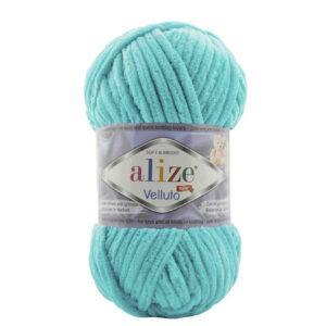 Пряжа для вязания ALIZE VELLUTO (№490) Светло-бирюзовый