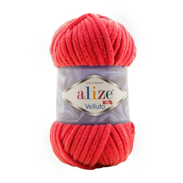 Пряжа для вязания ALIZE VELLUTO (№56) Красный