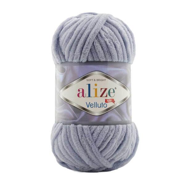 Пряжа для вязания ALIZE VELLUTO (№87) Угольно-серый