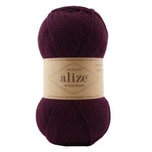 Пряжа для вязания ALIZE WOOL TIME (№578) Темно- бордовый