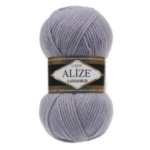 Пряжа для вязания ALIZE LANAGOLD (№200) Серо-голубой