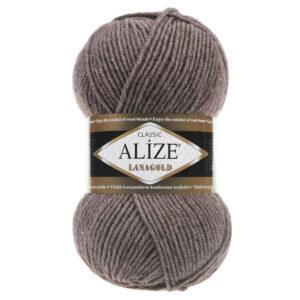 Пряжа для вязания ALIZE LANAGOLD (№240) Светло-коричневый меланж