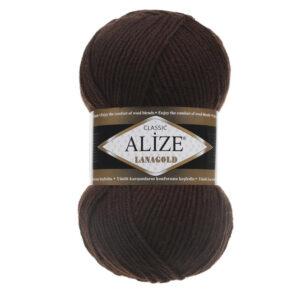 Пряжа для вязания ALIZE LANAGOLD (№26) Коричневый