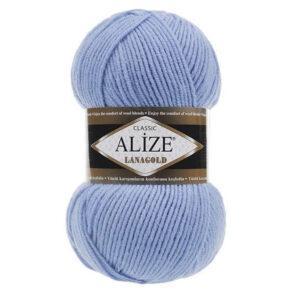 Пряжа для вязания ALIZE LANAGOLD (№40) Голубой