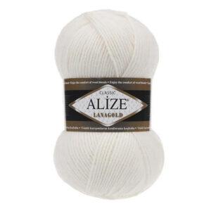 Пряжа для вязания ALIZE LANAGOLD (№450) Жемчужный