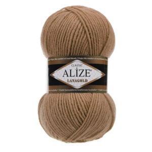 Пряжа для вязания ALIZE LANAGOLD (№466) Тёмно-бежевый