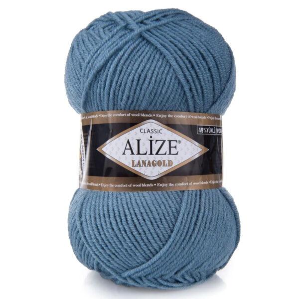 Пряжа для вязания ALIZE LANAGOLD (№498) Серый джинс