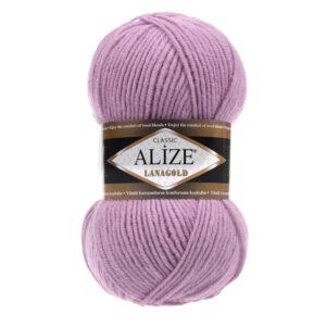 Пряжа для вязания ALIZE LANAGOLD (№505) Пепельно-сиреневый