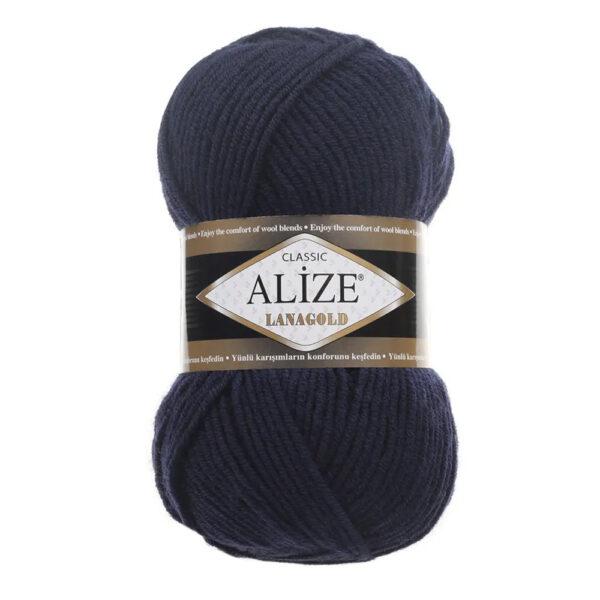 Пряжа для вязания ALIZE LANAGOLD (№58) Тёмно-синий