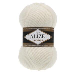 Пряжа для вязания ALIZE LANAGOLD (№62) Молочный