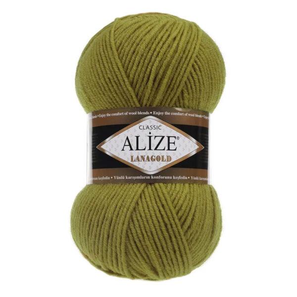 Пряжа для вязания ALIZE LANAGOLD (№758) Оливковый
