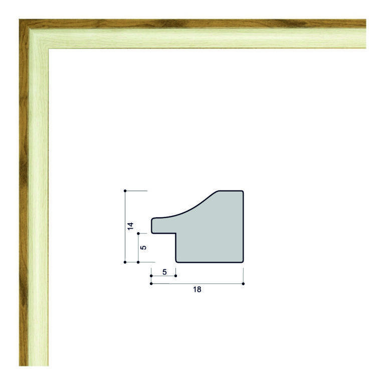 Багет пластиковый (F1802-H) 2,9м