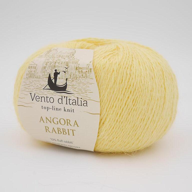 Пряжа для вязания VENTO D'ITALIA ANGORA RABBIT (№43) Светло-желтый