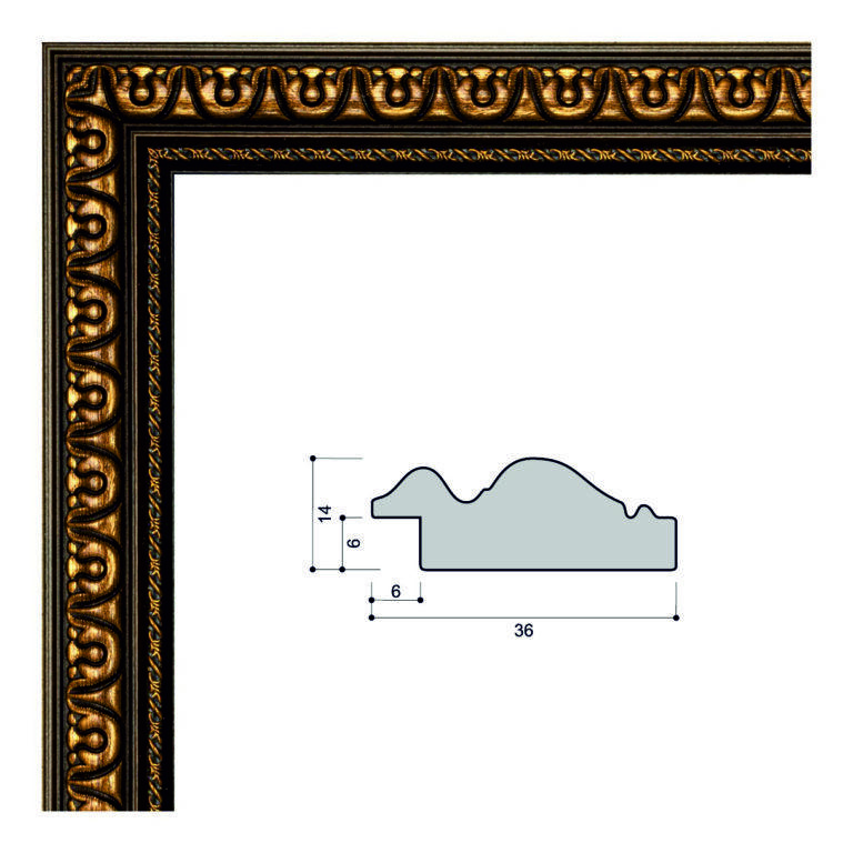 Багет пластиковый (ZR5622-6664A) 2,9м