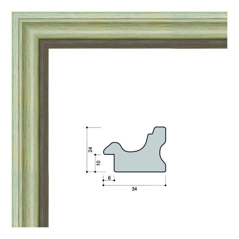 Багет пластиковый (ZR8843B-H53H63) 2,9м