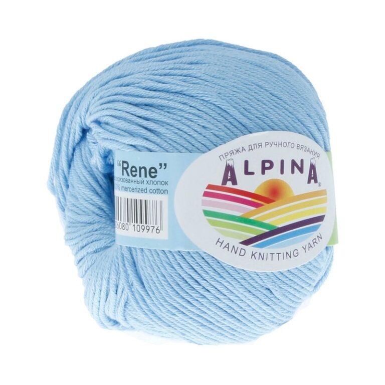 Пряжа для вязания ALPINA «RENE» (№083) Голубой