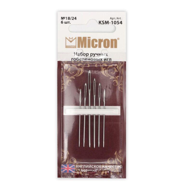 ИГЛЫ ВЫШИВАЛЬНЫЕ (размер №18/24; 6 шт) MICRON