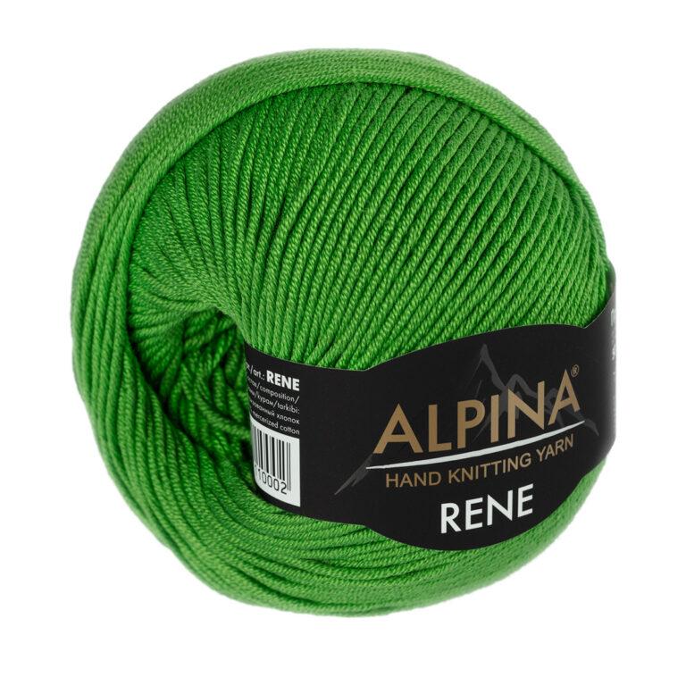 Пряжа для вязания ALPINA «RENE» (№156) Зеленый