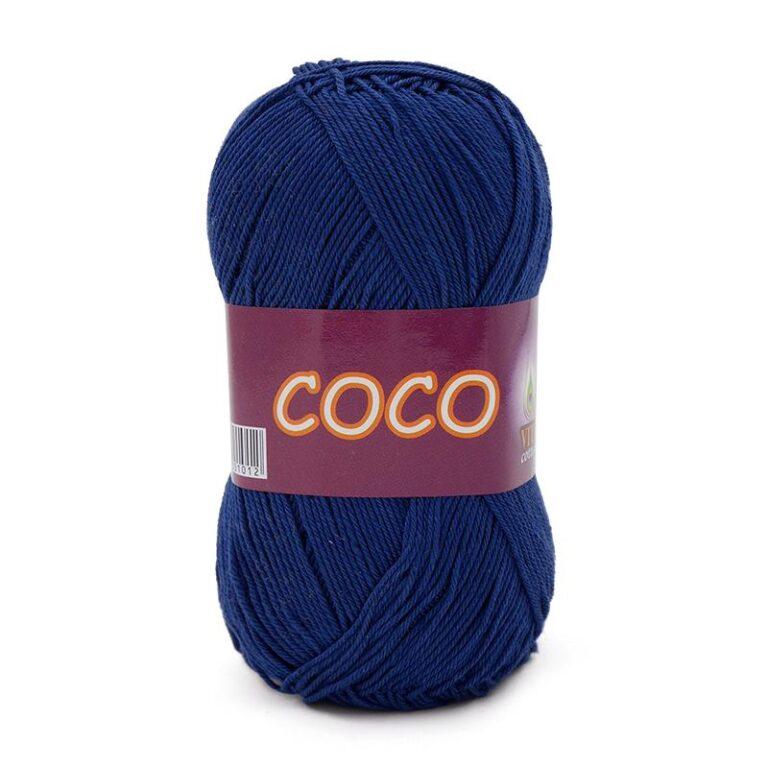 Пряжа для вязания VITA COTTON «COCO» (№3857) Темно-синий