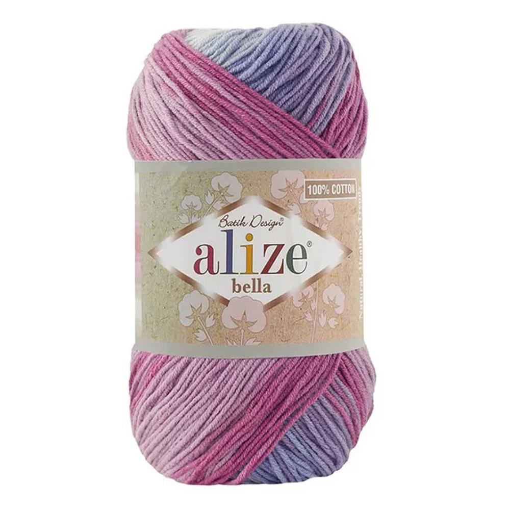 Пряжа Alize Bella ombre Batik мята (7408), 100%хлопок, 900м, 250г