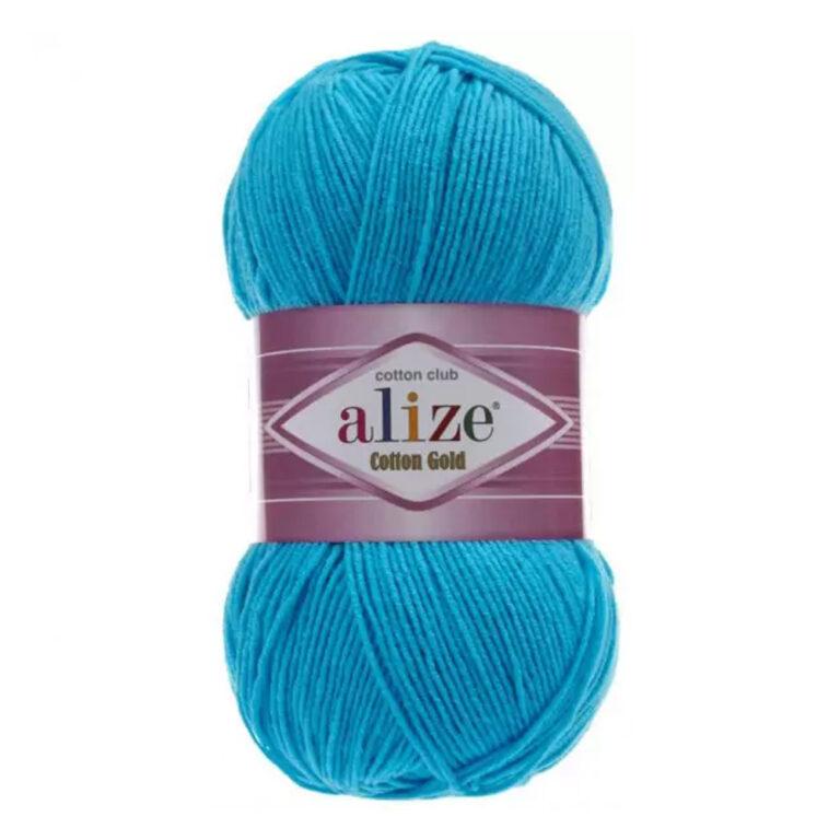 Пряжа для вязания ALIZE «COTTON GOLD» (№16) Голубая бирюза