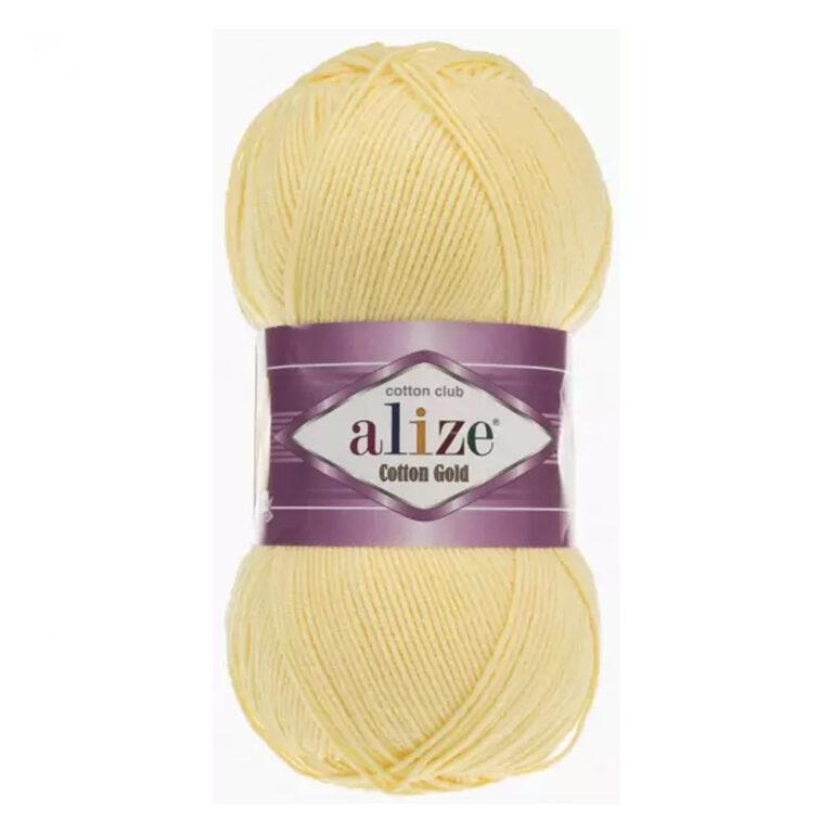 Пряжа для вязания ALIZE «COTTON GOLD» (№187) Светлый лимон