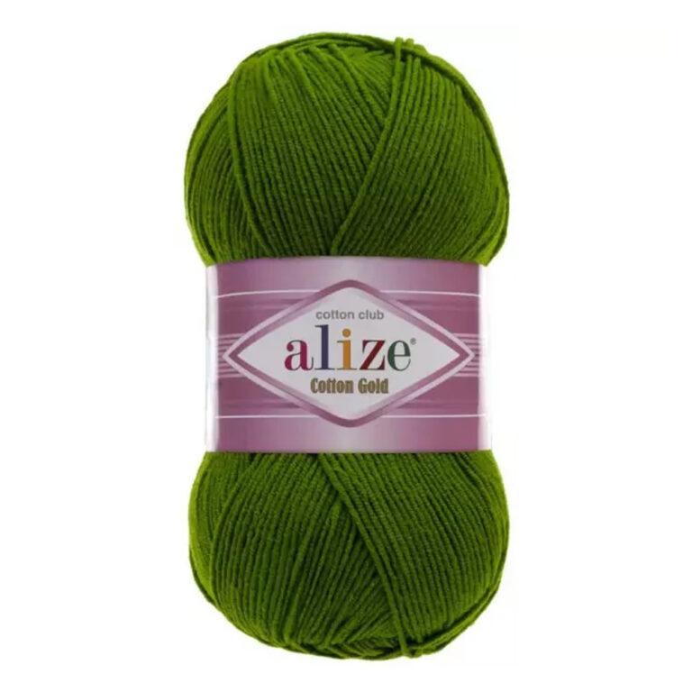 Пряжа для вязания ALIZE «COTTON GOLD» (№35) Зеленый